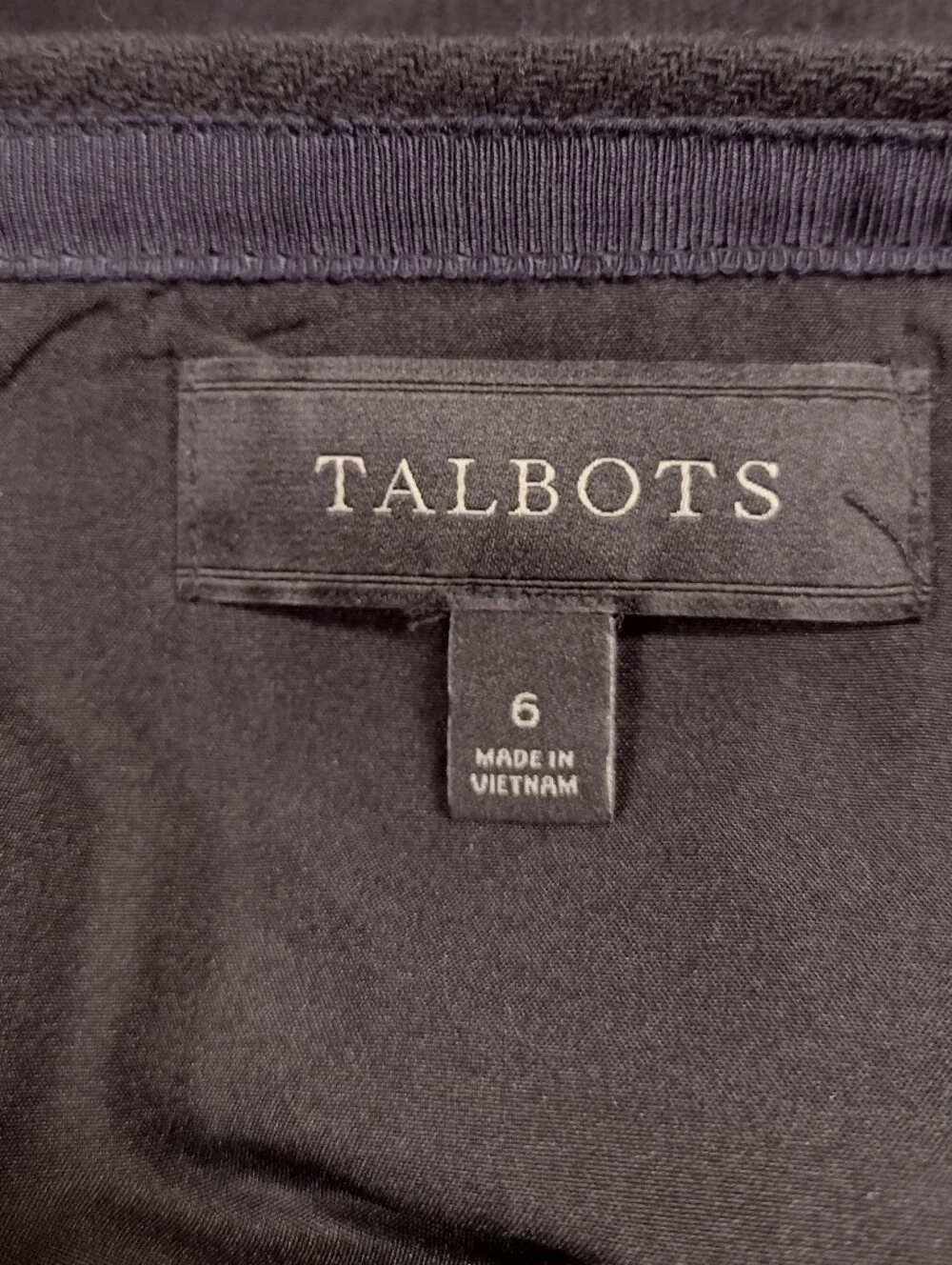 Talbots Black Wrap Mini Skirt with Gold Button Size (6)